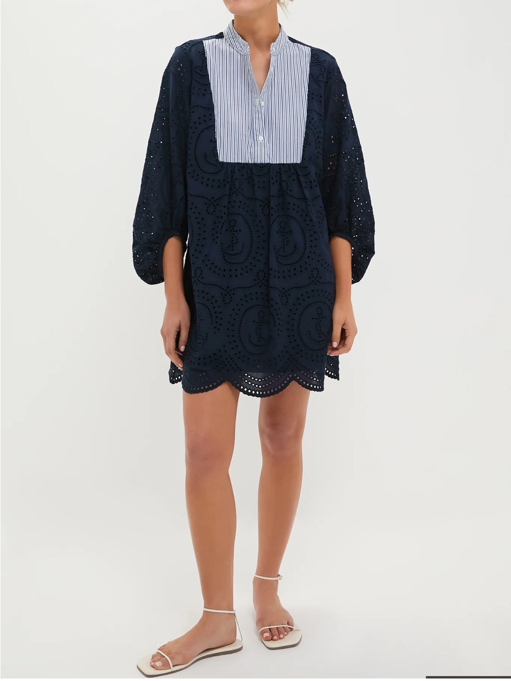 NWT Tuckernuck Navy Nautical Eyelet Mini Calliope Dress